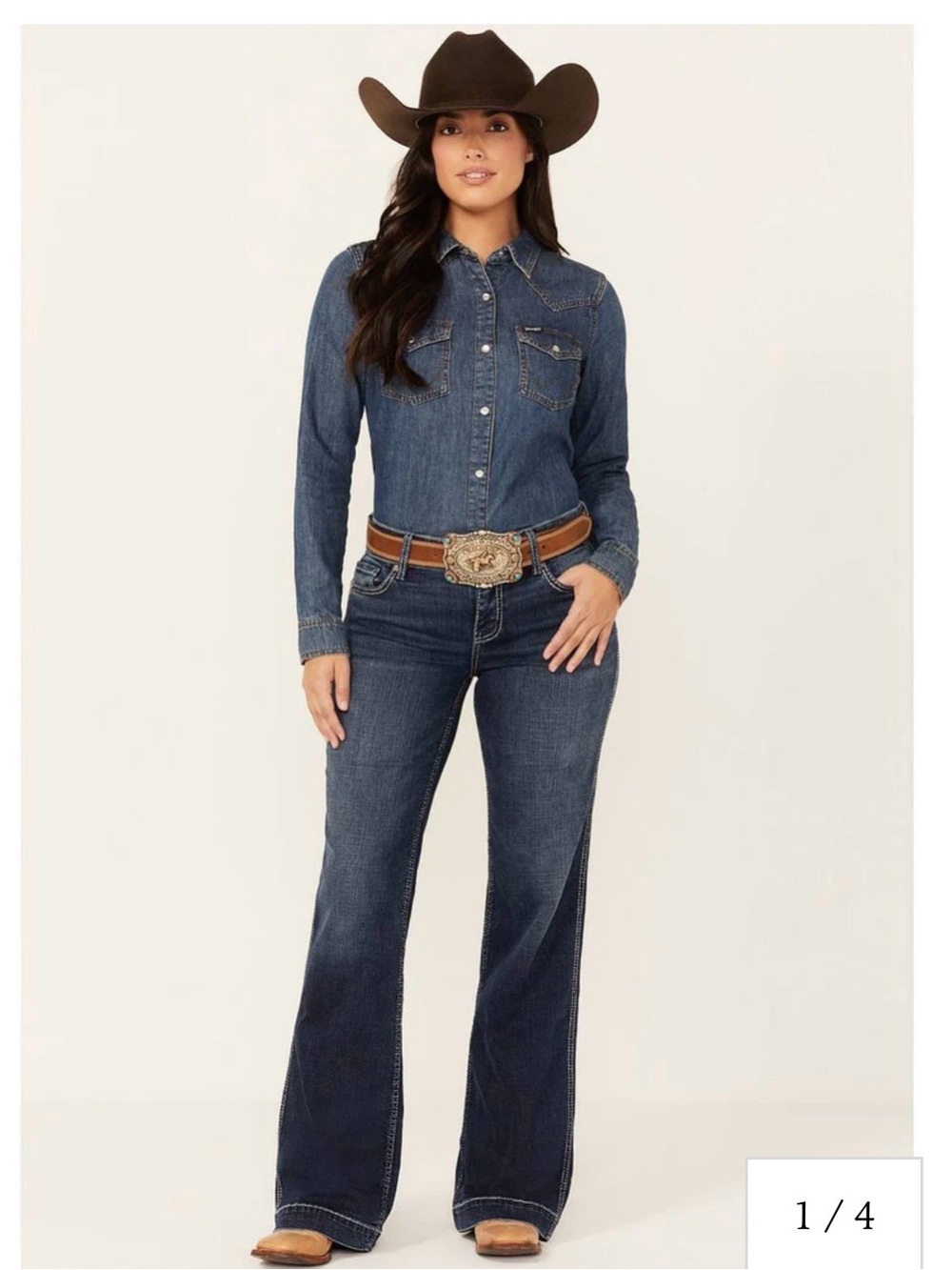 Shyanne Women’s Tess Mid Rise Trouser Performance Stretch Jeans size 34 W x 32 L